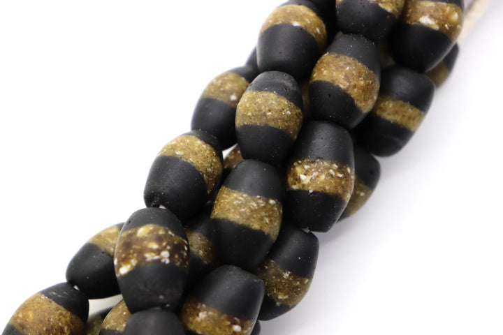 African Kente Krobo Glass Pipe Beads