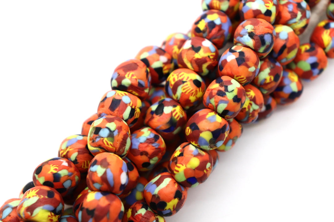 African Art - Krobo Fused Glass Beads from Ghana