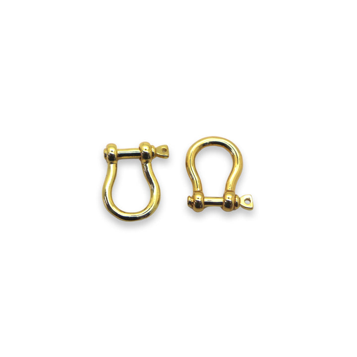 Gold Anchor Shackle Ring Clasp