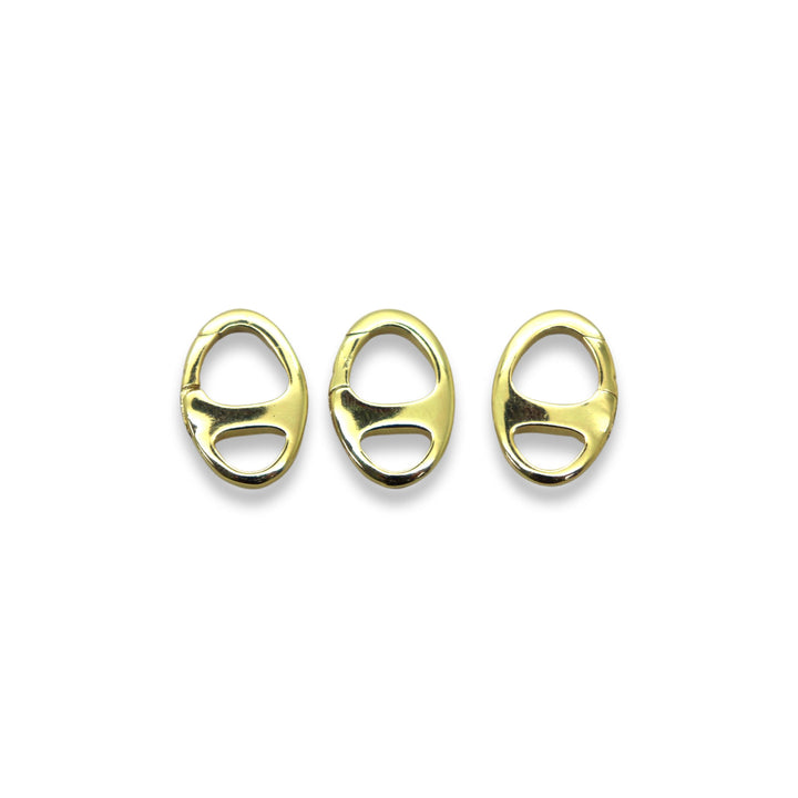 Oval Gold Spring Gate Ring - Push Gate ring