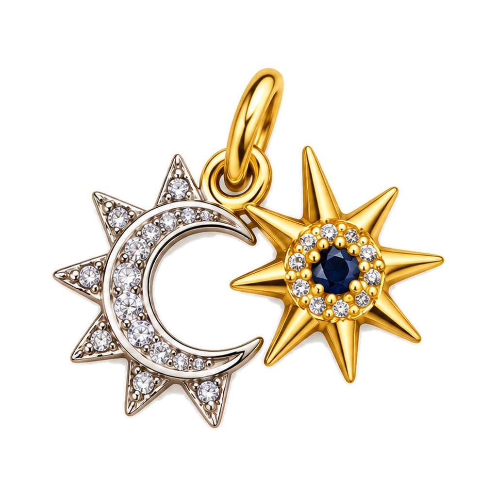 Moon-Star Charm