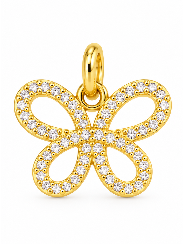 Micro Pave Butterfly Pendant