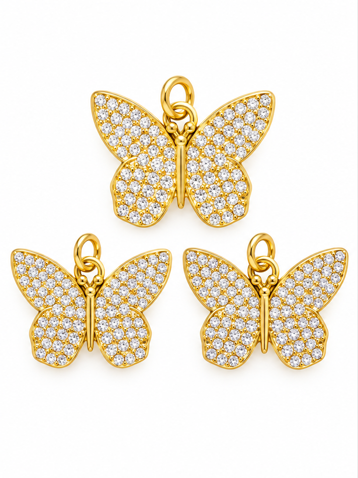 Micro Pave Butterfly Pendant