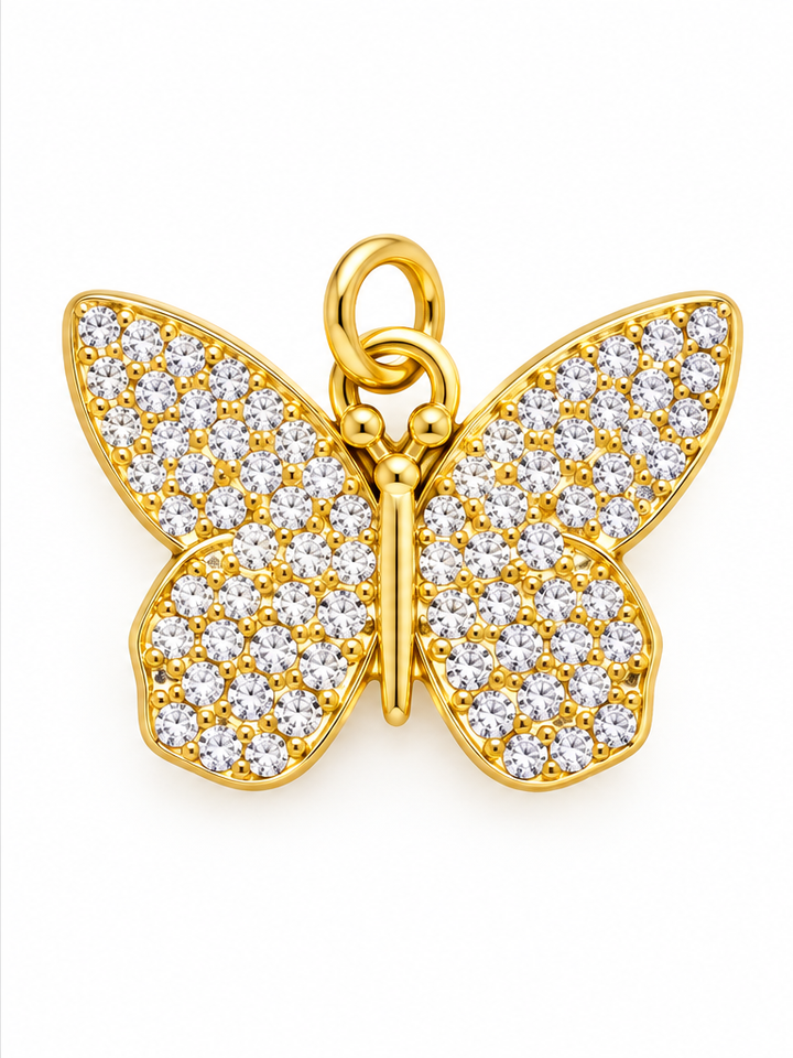 Micro Pave Butterfly Pendant