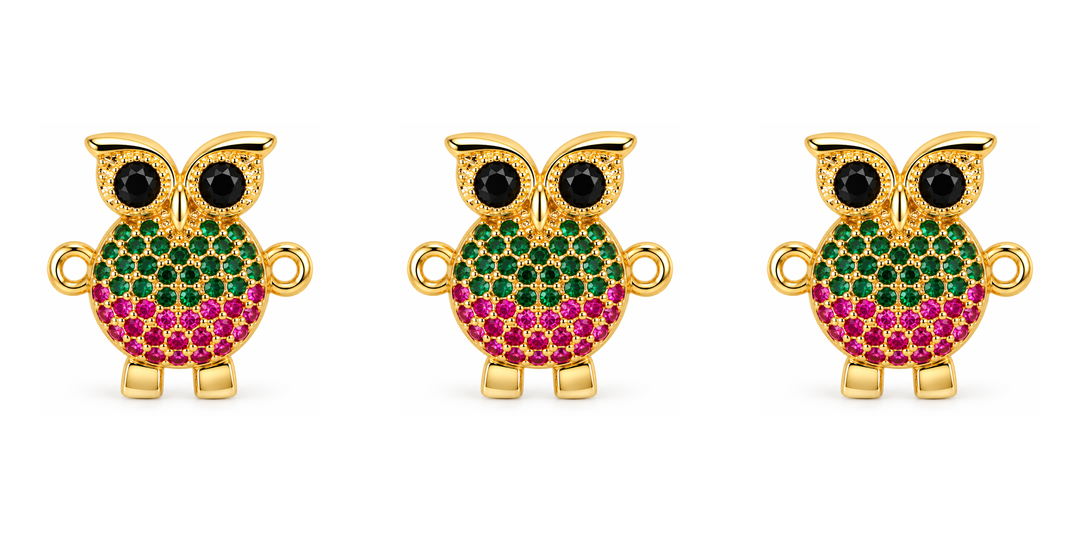 Micro Pave Owl Connector