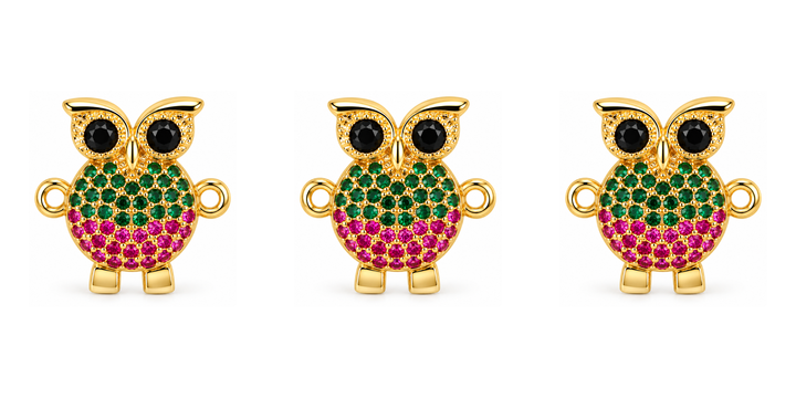 Micro Pave Owl Connector