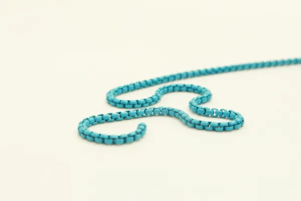 ENAMEL PLATED SQUARE CHAIN 3MM | ONE FOOT