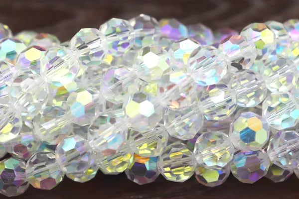 FACETED SWAROVSKI CUT CRYSTAL 12MM/ APPROX 25 PIECES