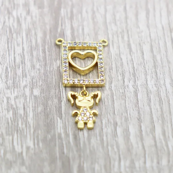 Square Heart Kid Pendant