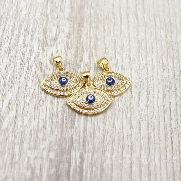 Fancy Dark Blue Evil Eye Pendant