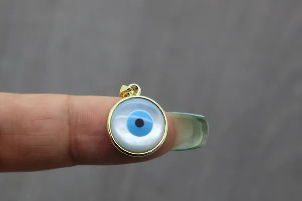 Simple Round Pearl Evil Eye