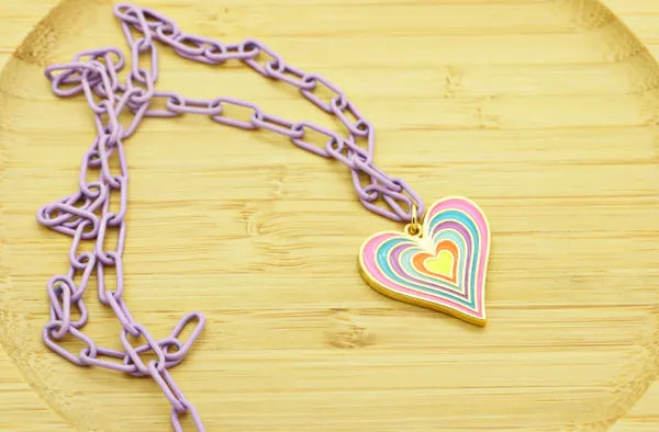 Groovy Neon Heart Pendant