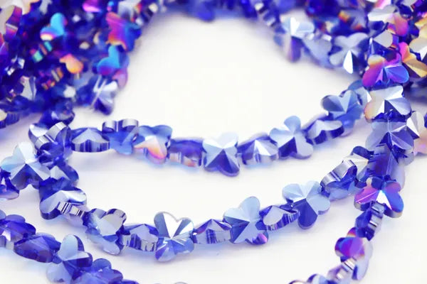 BUTTERFLY CRYSTALS 15MM | ONE STRAND 30 BEADS