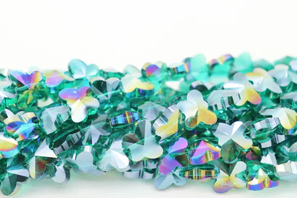 BUTTERFLY CRYSTALS 15MM | ONE STRAND 30 BEADS