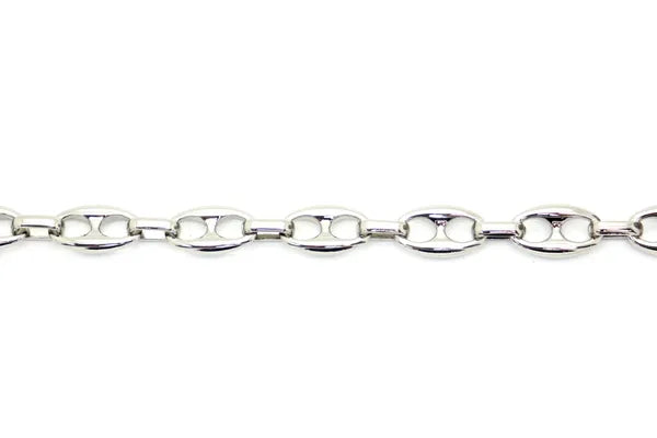 STAINLESS STEEL OVAL PUFF CHAIN 13MM | ONE FOOT