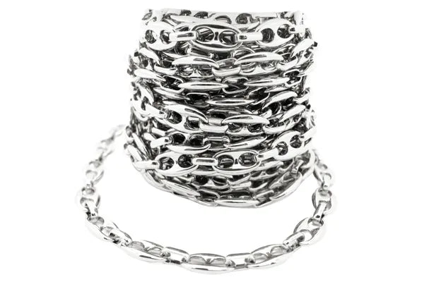 STAINLESS STEEL OVAL PUFF CHAIN 13MM | ONE FOOT