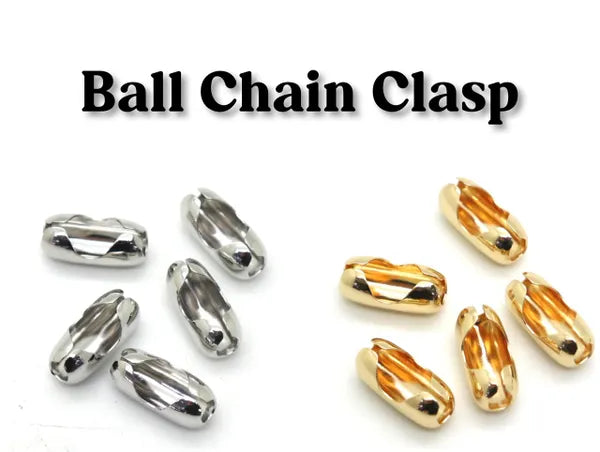 STAINLESS STEEL/GOLD PLATED BALL CHAIN CLASP (3X PACK)