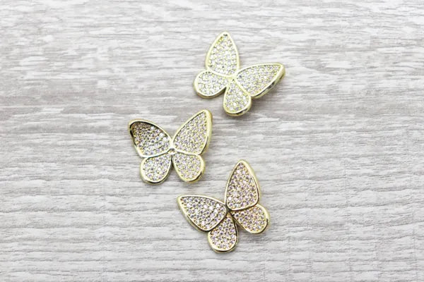 Micro Pave Butterfly Pendant