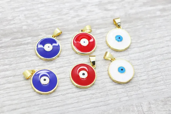 Red/Blue/White Evil Eye Pendant