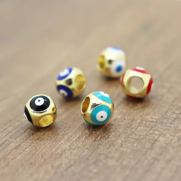 Round Evil Eye Slider Bead