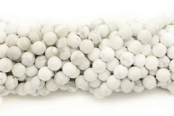 Semi-Precious Round White Howlite