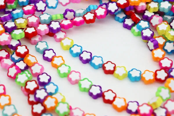 Vibrant Multi-Colored Acrylic Beads / One 16"Strand
