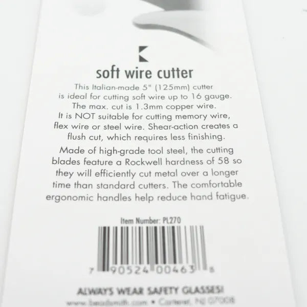 SOFT WIRE ITALIAN CUTTER BY BEAD SMITH | 5"(125MM)