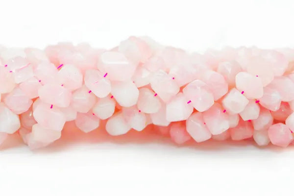 Semi-Precious Natural Polished Rose Quartz/ Clear Quartz Nuggets