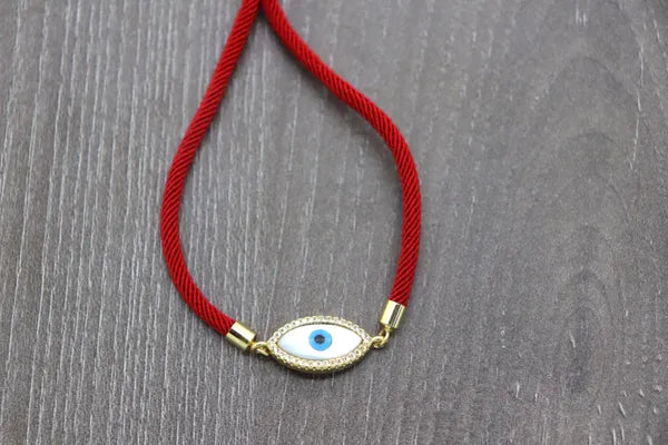 Oval Pearl Evil Eye Connector