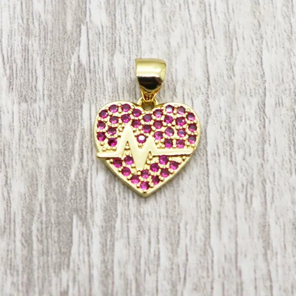 Heartbeat Pulse Heart Pendant