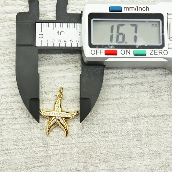 Micro-pave Starfish Charm