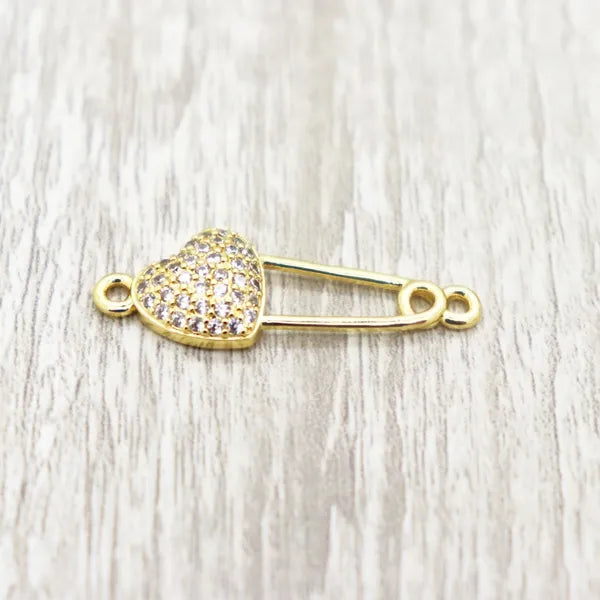 Safety Pin Heart Connector