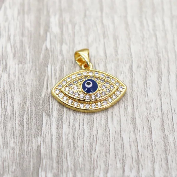 Fancy Dark Blue Evil Eye Pendant