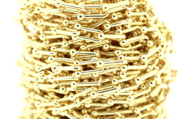 GOLD PLATED 18KT TIFFANY CHAIN 10MM | ONE FOOT