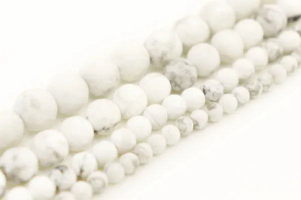 Semi-Precious Round White Howlite