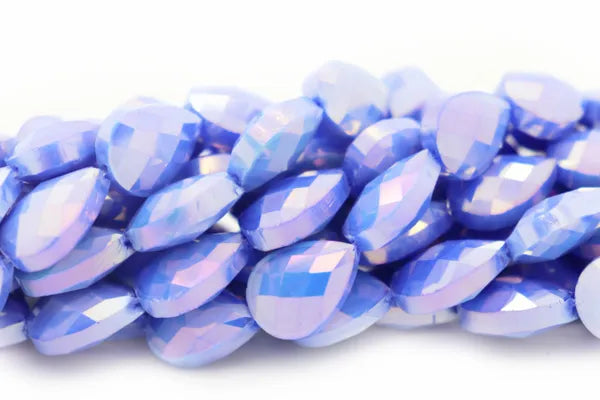 TEAR DROP FACETED CRYSTAL | ABOUT 16 BEADS