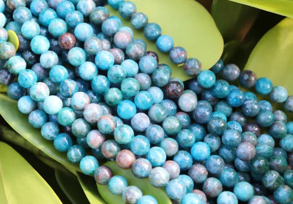 Natural Apatite Round Smooth Beads