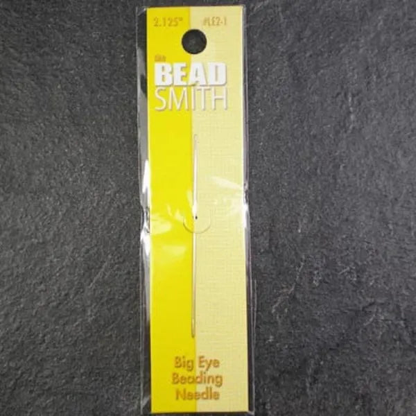 BIG EYE BEADING NEEDLES BEADSMITH 5" 2.125 INCHES DOUBLE NEEDLE