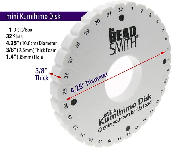 THE BEADSMITH- ROUND KUMIHIMO DISK