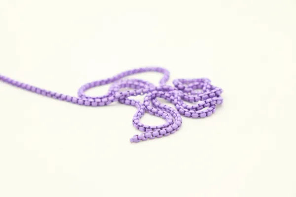 ENAMEL PLATED SQUARE CHAIN 3MM | ONE FOOT