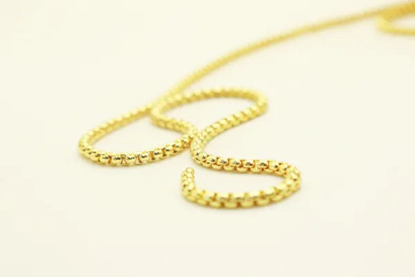 18KT GOLD PLATED/ STAINLESS STEEL SQUARE CHAIN 3MM | ONE FOOT