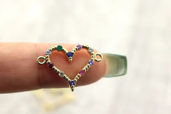 Rainbow Open Heart Connector