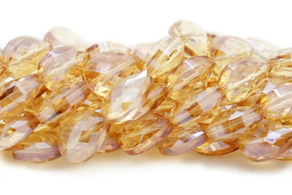 TEAR DROP FACETED CRYSTAL | ABOUT 16 BEADS