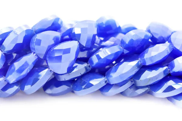 TEAR DROP FACETED CRYSTAL | ABOUT 16 BEADS