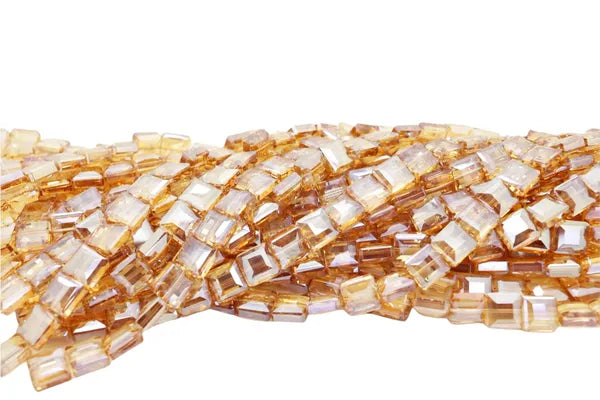 SQUARE SHAPED FACETED CRYSTAL 13MM | ONE 11.5" STRAND |