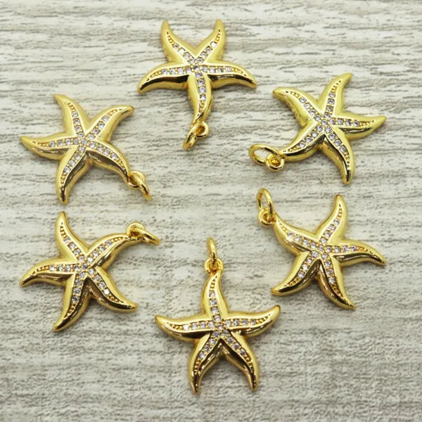 Micro-pave Starfish Charm