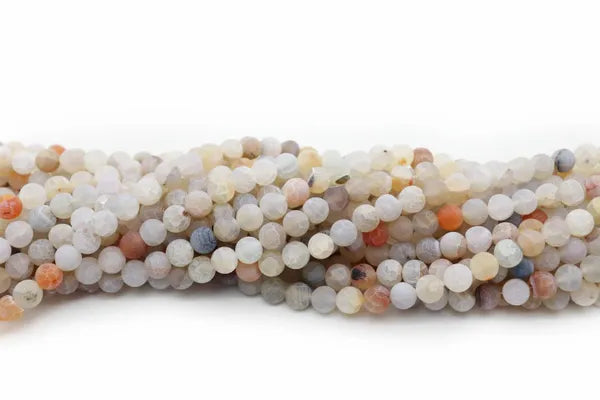 Semi Precious Matte Crackled Agate Round Smooth Beads