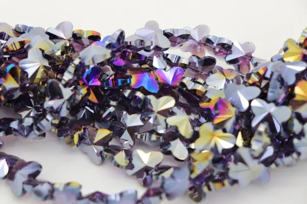 BUTTERFLY CRYSTALS 15MM | ONE STRAND 30 BEADS