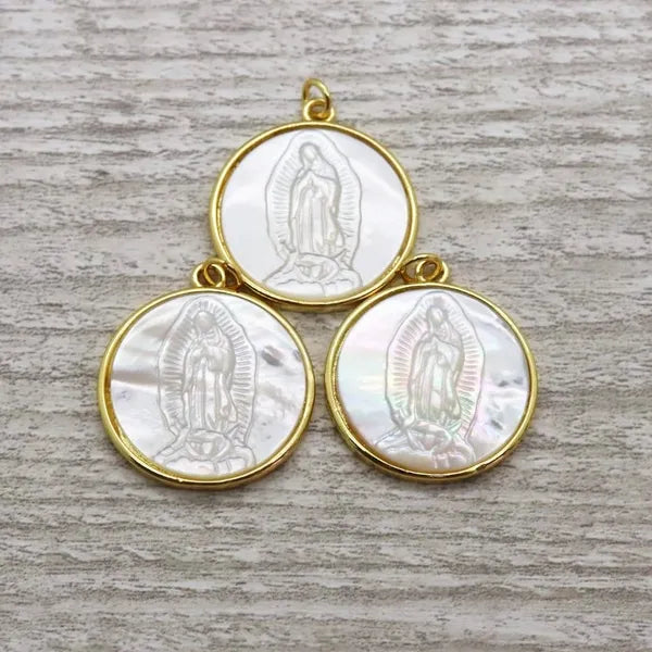 Religious Mother of Pearl Pendant