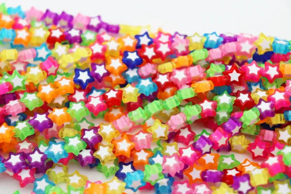 Vibrant Multi-Colored Acrylic Beads / One 16"Strand